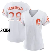 Jeff Samardzija Women's San Francisco Giants White Authentic 2021 City Connect Jersey