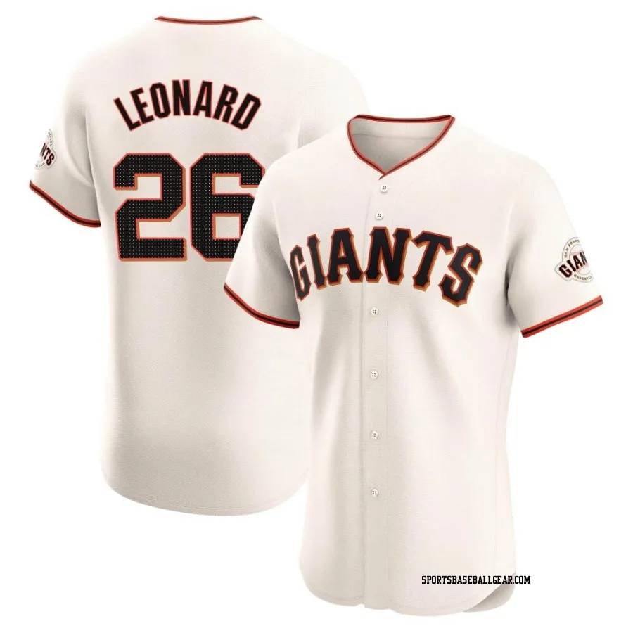 Jeffrey Leonard Men's San Francisco Giants Cream Elite Home Jersey