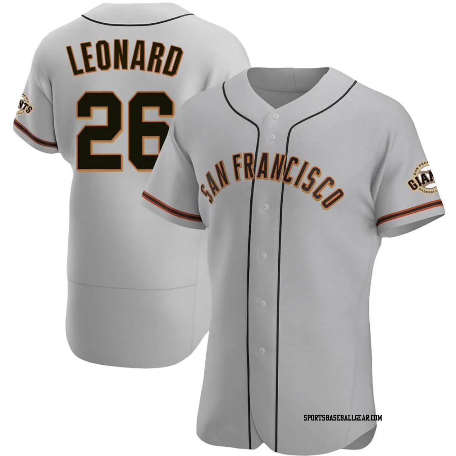 Jeffrey Leonard Men's San Francisco Giants Gray Authentic Road Jersey