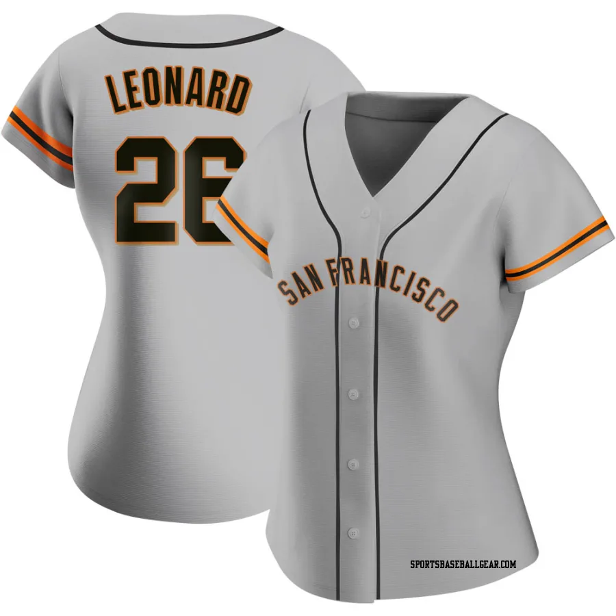 Jeffrey Leonard Women's San Francisco Giants Gray Replica Road Jersey