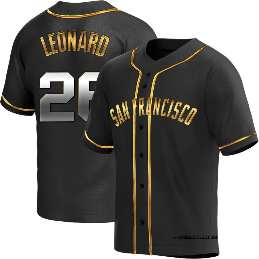 Jeffrey Leonard Youth San Francisco Giants Black Golden Replica Alternate Jersey