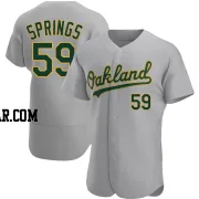 Jeffrey Springs Men's Oakland Athletics Gray Authentic Road Jersey