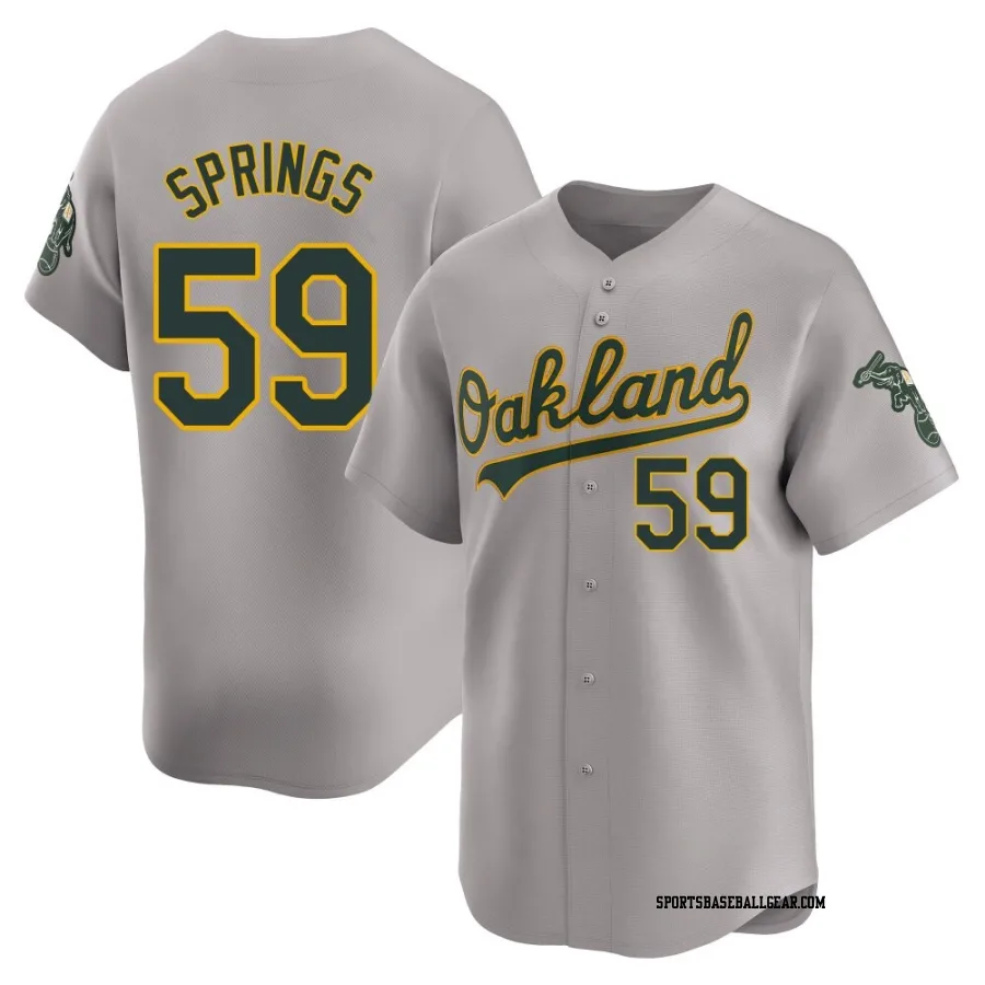 Jeffrey Springs Men's Oakland Athletics Gray Limited Away Jersey