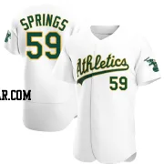 Jeffrey Springs Men's Oakland Athletics White Authentic Home Jersey