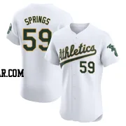 Jeffrey Springs Men's Oakland Athletics White Elite Home Jersey