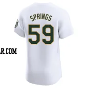 Jeffrey Springs Men's Oakland Athletics White Elite Home Jersey