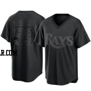 Jeffrey Springs Men's Tampa Bay Rays Black Replica Pitch Fashion Jersey