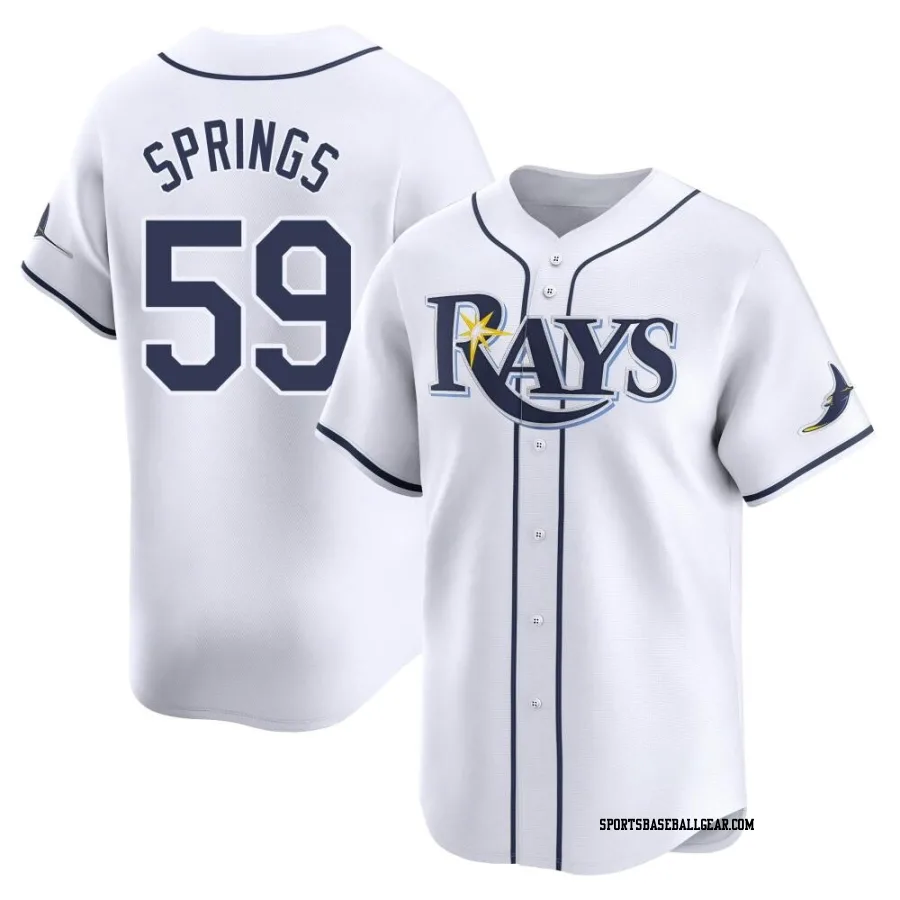 Jeffrey Springs Men's Tampa Bay Rays White Limited Home Jersey