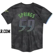 Jeffrey Springs Toddler Tampa Bay Rays Charcoal Limited 2024 City Connect Jersey