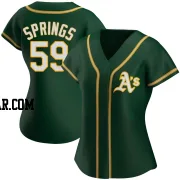 Jeffrey Springs Women's Oakland Athletics Green Authentic Alternate Jersey