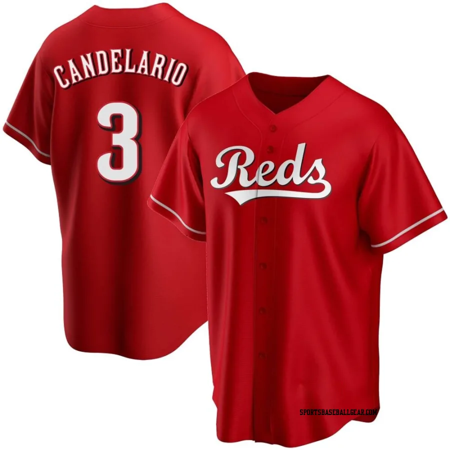 Jeimer Candelario Men's Cincinnati Reds Red Replica Alternate Jersey