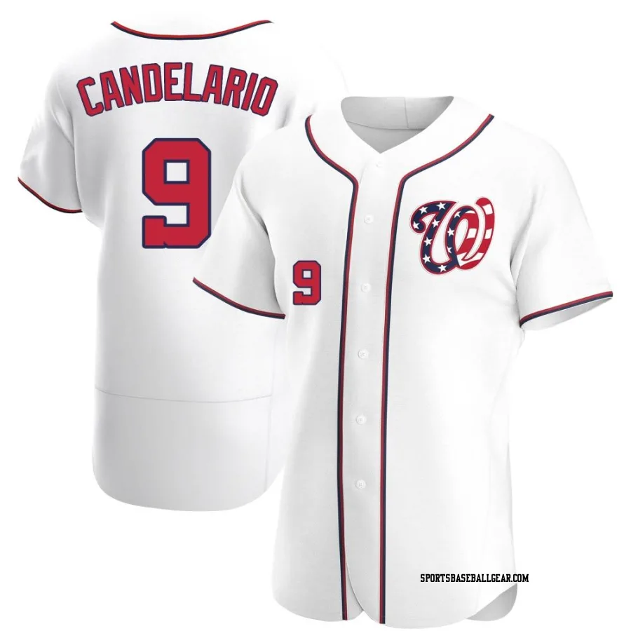 Jeimer Candelario Men's Washington Nationals White Authentic Alternate Jersey