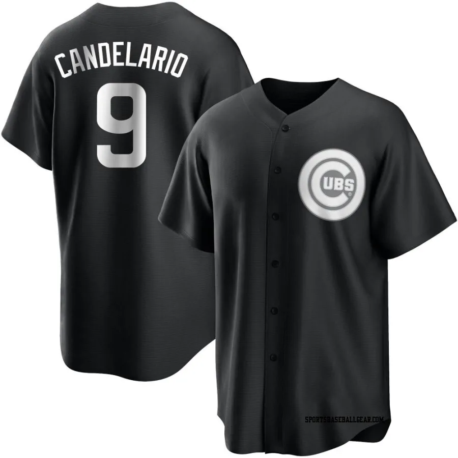 Jeimer Candelario Youth Chicago Cubs Black/White Replica Jersey