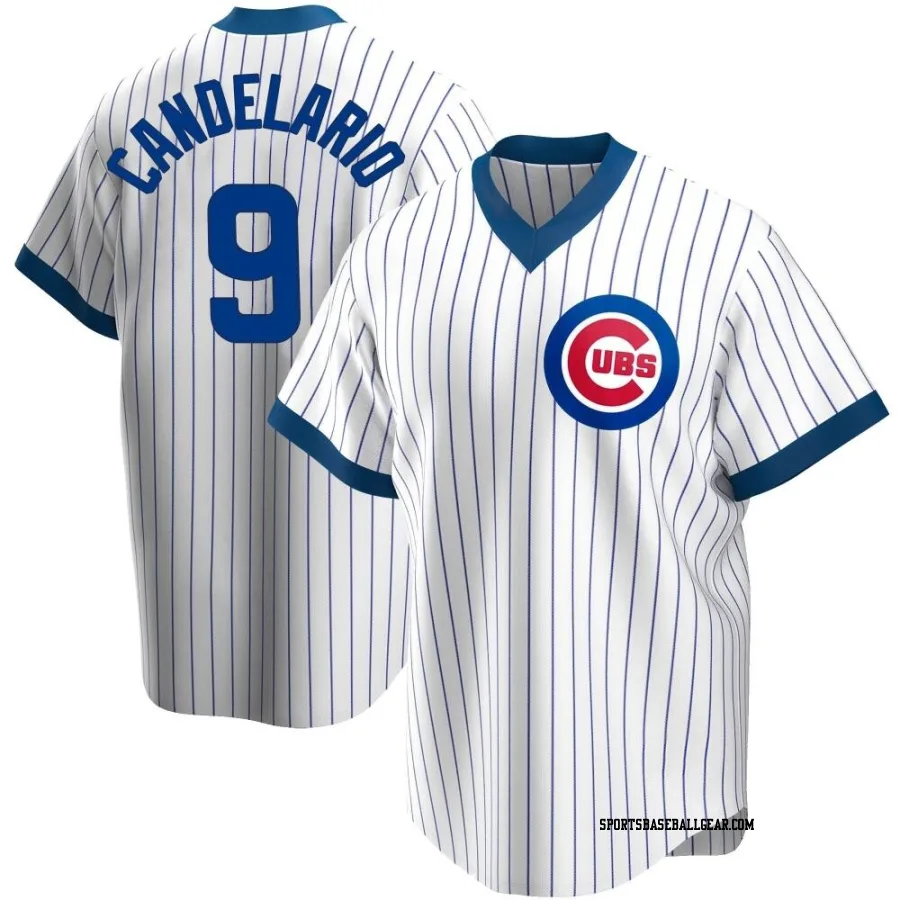 Jeimer Candelario Youth Chicago Cubs White Replica Home Cooperstown Collection Jersey