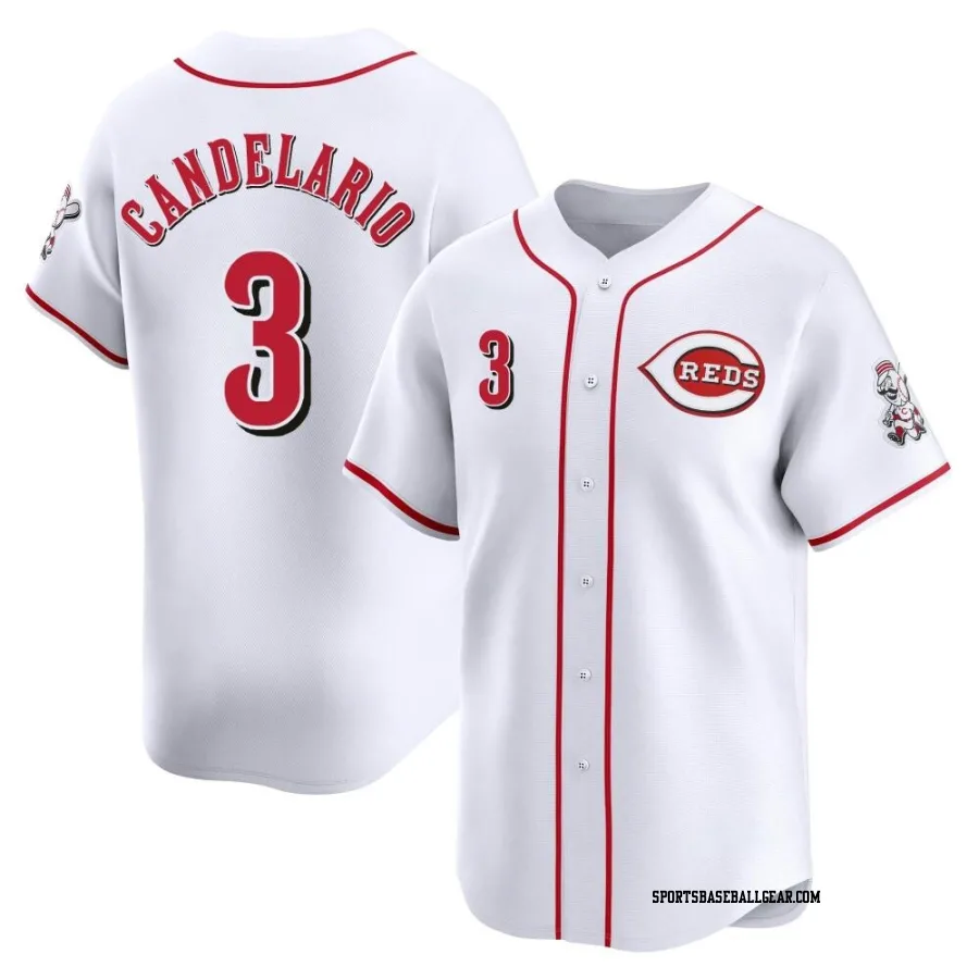 Jeimer Candelario Youth Cincinnati Reds White Limited Home Jersey