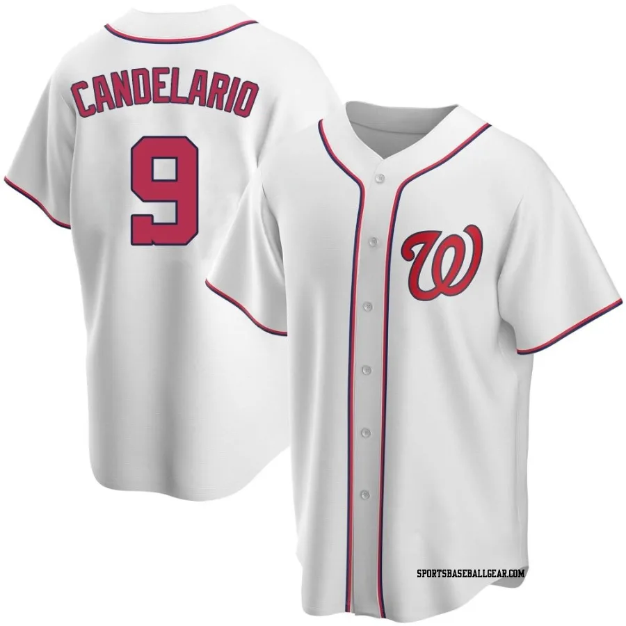 Jeimer Candelario Youth Washington Nationals White Replica Home Jersey