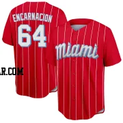 Jerar Encarnacion Men's Miami Marlins Red Replica 2021 City Connect Jersey