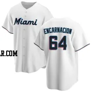 Jerar Encarnacion Men's Miami Marlins White Replica Home Jersey