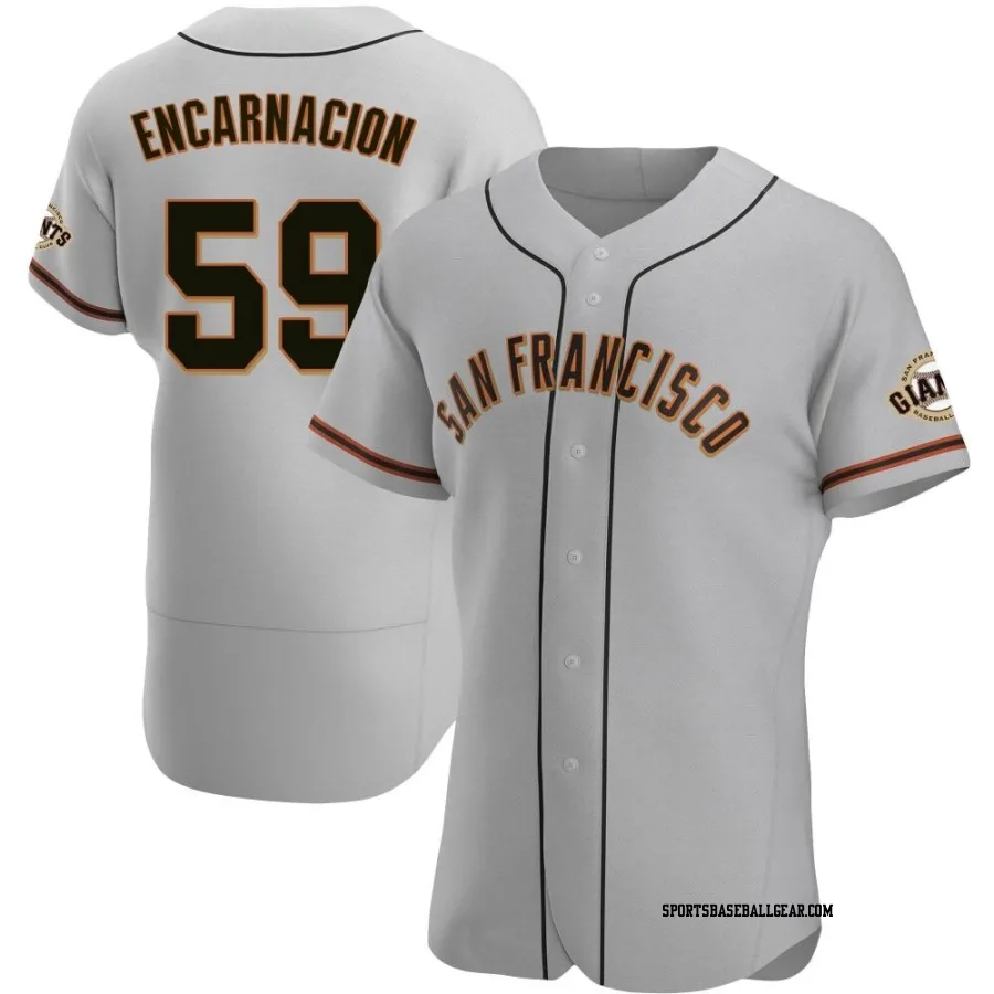 Jerar Encarnacion Men's San Francisco Giants Gray Authentic Road Jersey