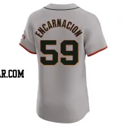 Jerar Encarnacion Men's San Francisco Giants Gray Elite Road Jersey