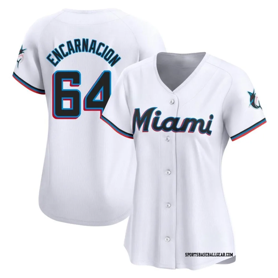 Jerar Encarnacion Women's Miami Marlins White Limited Home Jersey