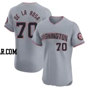 Jeremy De La Rosa Men's Washington Nationals Gray Elite Road Jersey