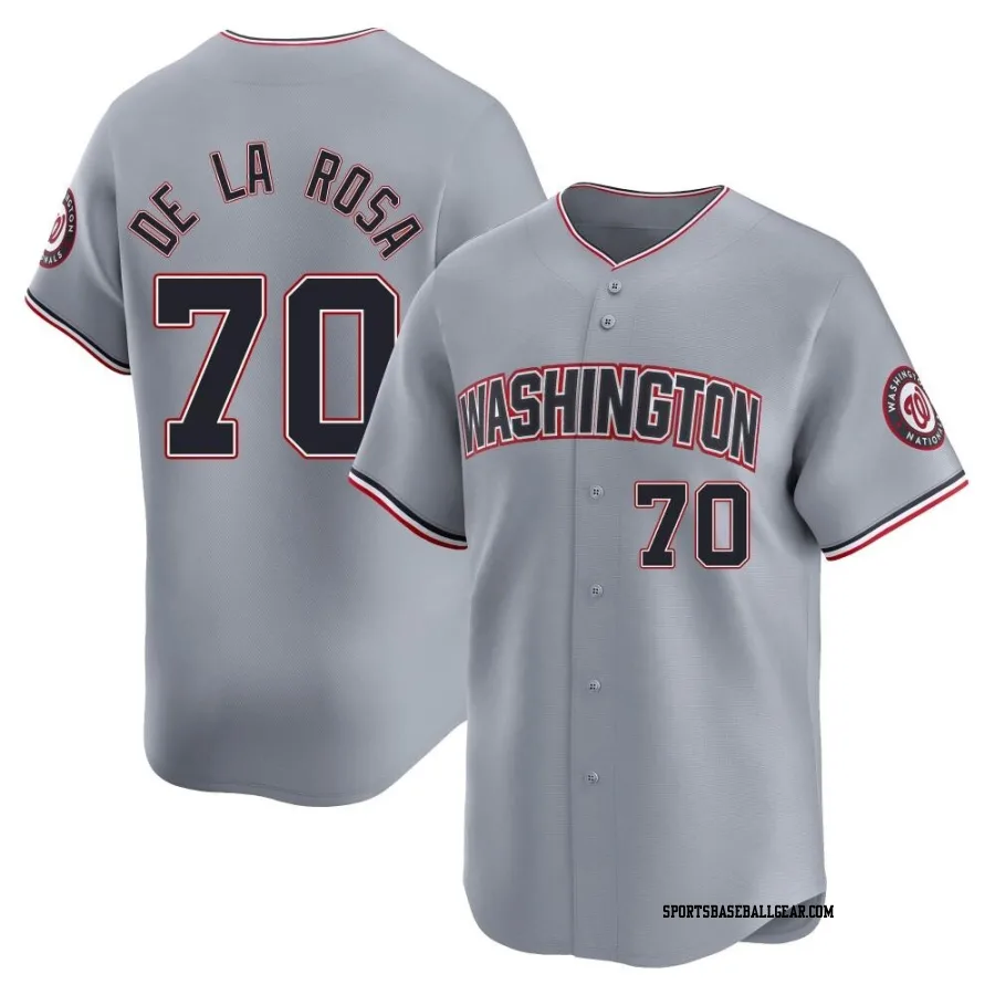 Jeremy De La Rosa Men's Washington Nationals Gray Limited Road Jersey