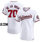 Jeremy De La Rosa Men's Washington Nationals White Elite Home Jersey