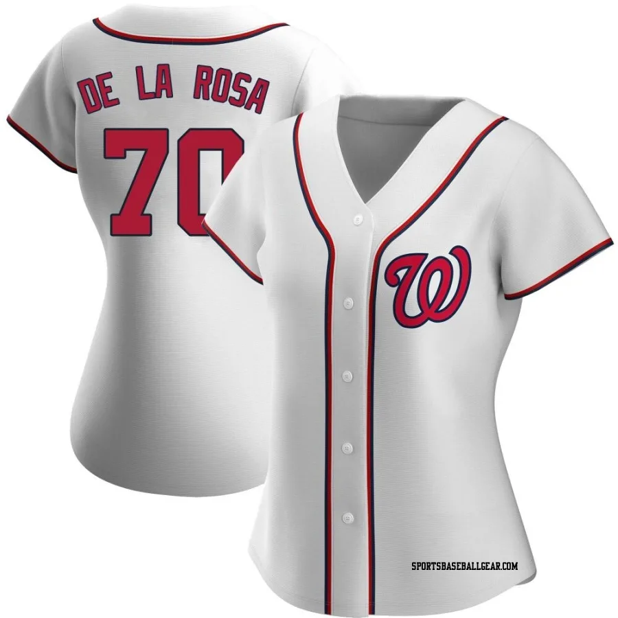 Jeremy De La Rosa Women's Washington Nationals White Authentic Home Jersey