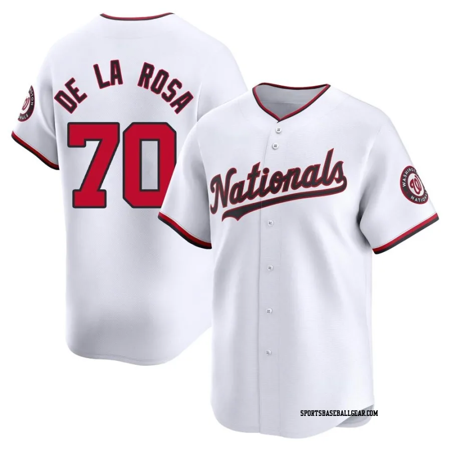 Jeremy De La Rosa Youth Washington Nationals White Limited Home Jersey