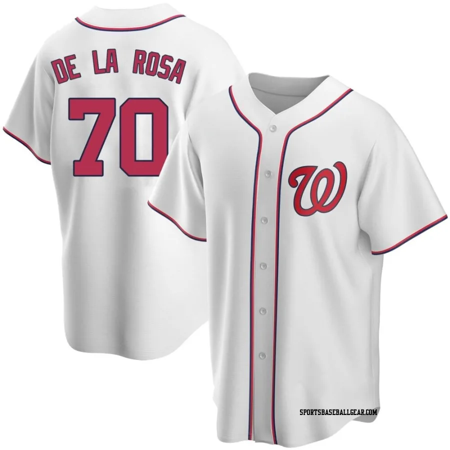 Jeremy De La Rosa Youth Washington Nationals White Replica Home Jersey