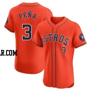 Jeremy Pena Men's Houston Astros Orange Elite Alternate Vapor Premier Jersey