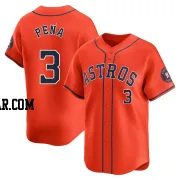 Jeremy Pena Men's Houston Astros Orange Limited Alternate Jersey