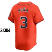 Jeremy Pena Men's Houston Astros Orange Limited Alternate Jersey