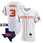 Jeremy Pena Men's Houston Astros White Authentic 2023 Space City Ready 2 Reign Flex Base Jersey