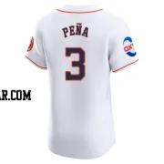 Jeremy Pena Men's Houston Astros White Elite Home Patch Jersey