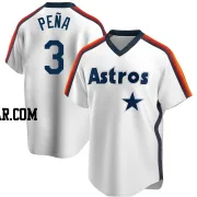 Jeremy Pena Men's Houston Astros White Replica Home Cooperstown Collection Team Jersey