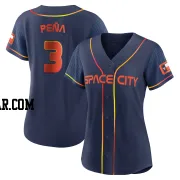 Jeremy Pena Women's Houston Astros Navy Authentic 2022 City Connect Jersey