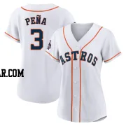 Jeremy Pena Women's Houston Astros White Authentic 2022 World Series Champions Home Jersey