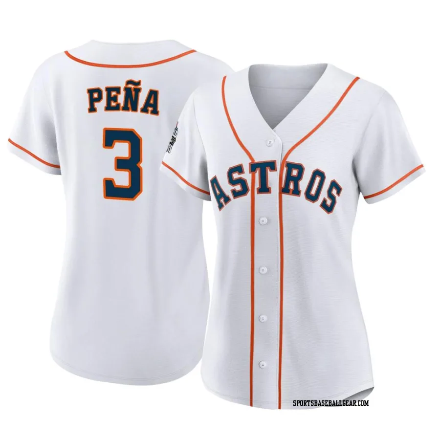 Jeremy Pena Women's Houston Astros White Replica 2022 World Series Home Jersey