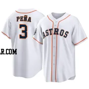 Jeremy Pena Youth Houston Astros White Replica 2022 World Series Home Jersey