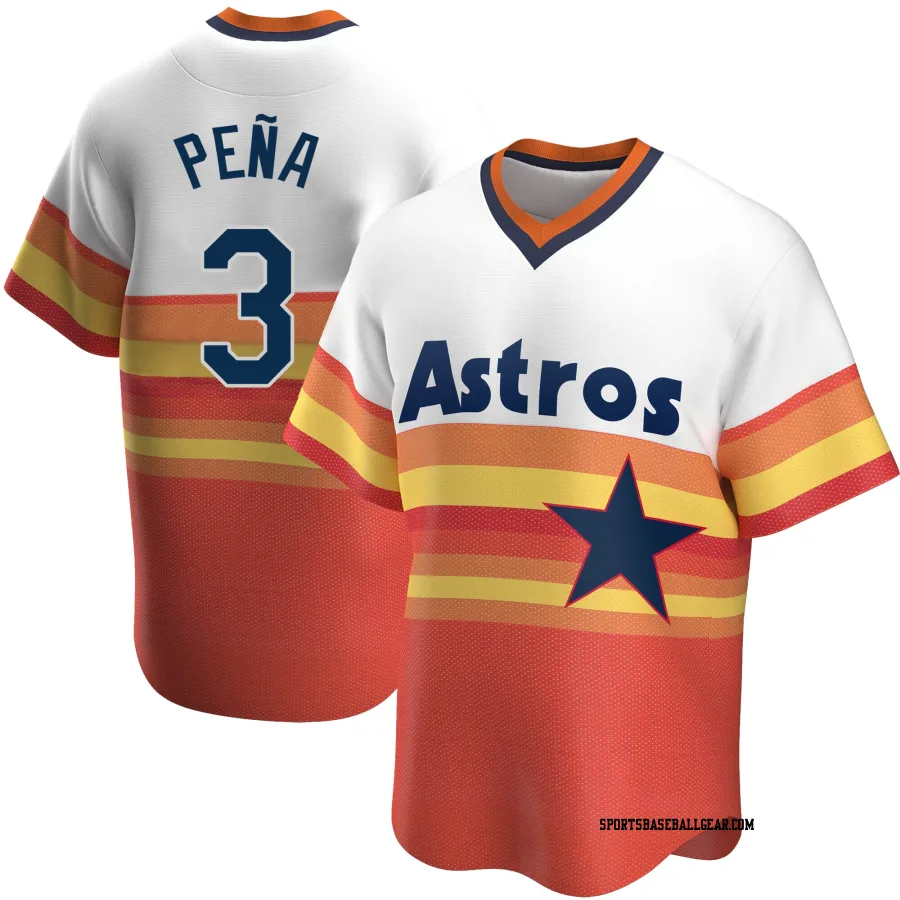 Jeremy Pena Youth Houston Astros White Replica Home Cooperstown Collection Jersey