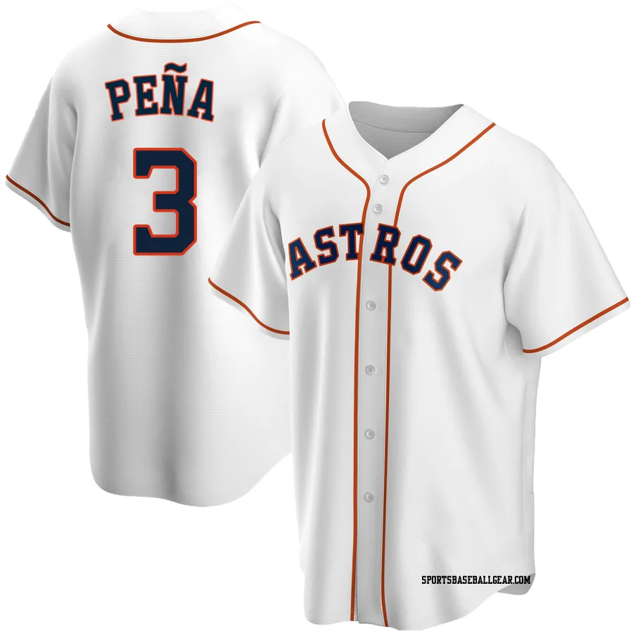 Jeremy Pena Youth Houston Astros White Replica Home Jersey