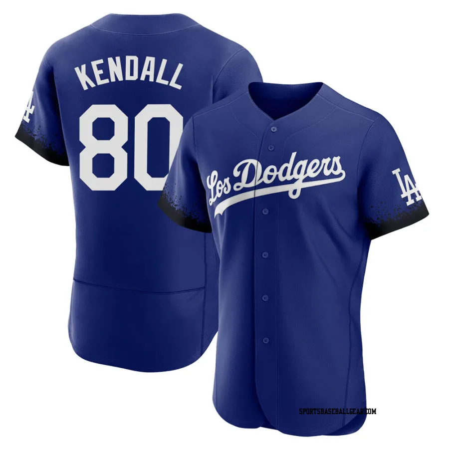 Jeren Kendall Men's Los Angeles Dodgers Royal Authentic 2021 City Connect Jersey