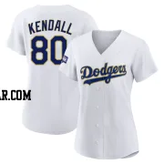 Jeren Kendall Women's Los Angeles Dodgers White/Gold Authentic 2021 Gold Program Player Jersey