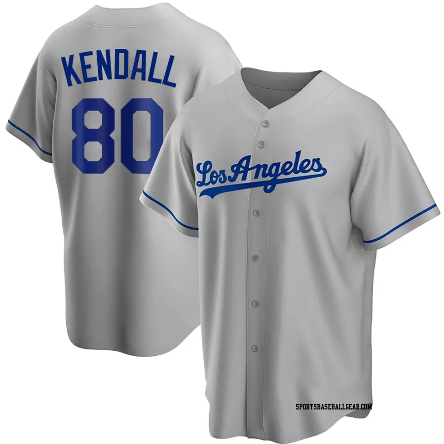 Jeren Kendall Youth Los Angeles Dodgers Gray Replica Road Jersey