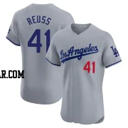 Jerry Reuss Men's Los Angeles Dodgers Gray Elite Road Jersey