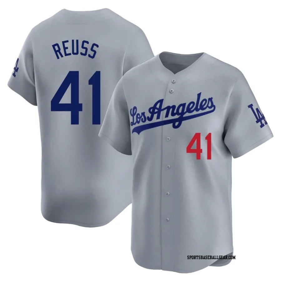 Jerry Reuss Men's Los Angeles Dodgers Gray Limited Away Jersey