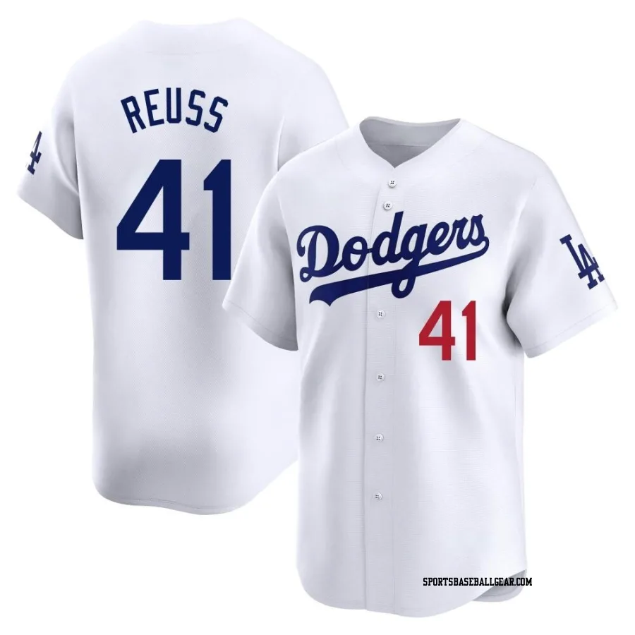 Jerry Reuss Men's Los Angeles Dodgers White Limited Home Jersey