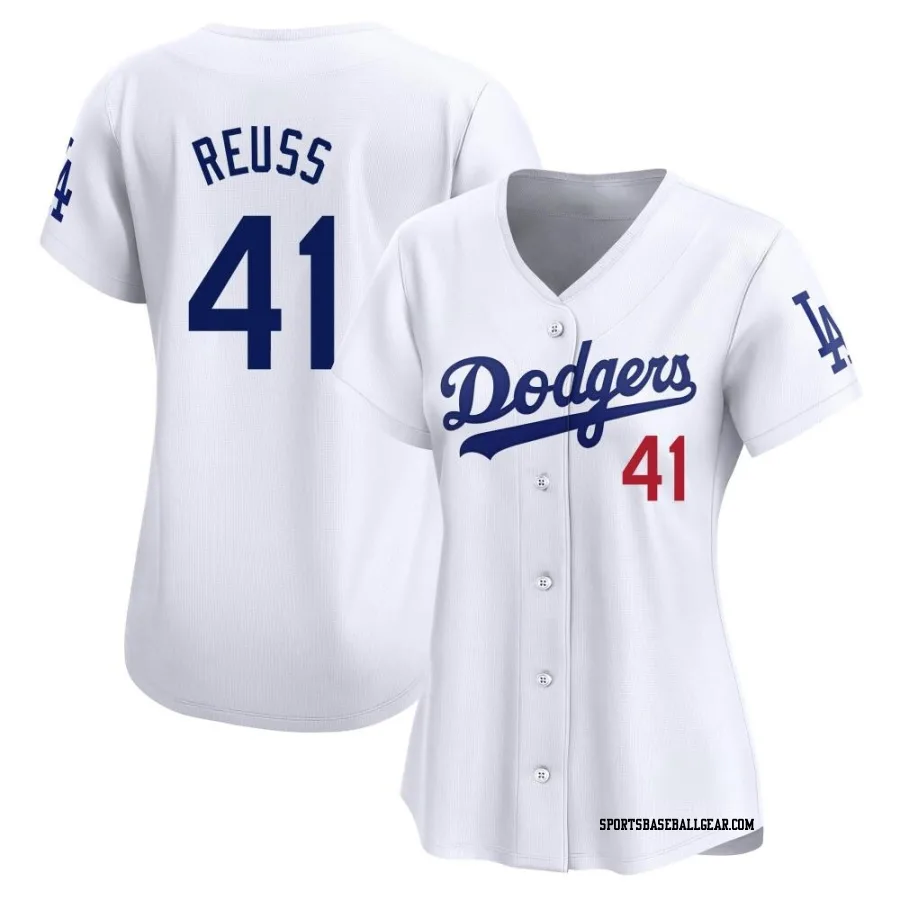 Jerry Reuss Women's Los Angeles Dodgers White Limited Home Jersey